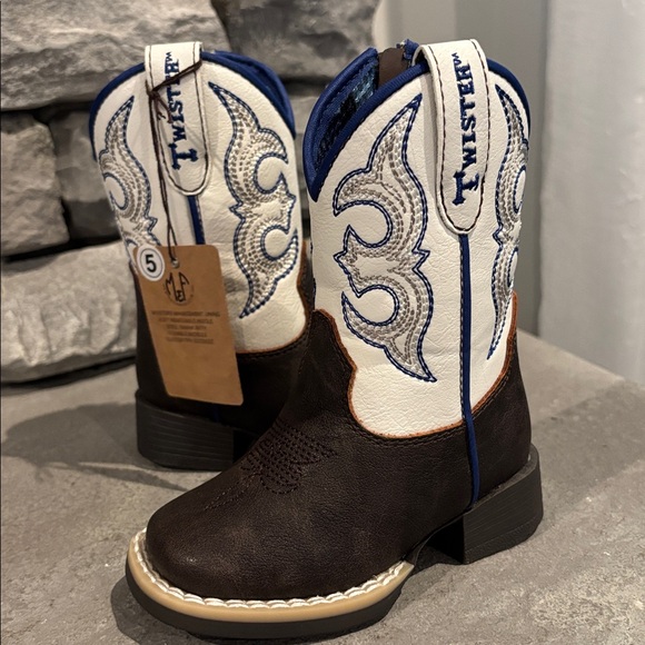 Twister Baby Joshua Western square toe boot,zip up,TPR outsole,odor control - Picture 1 of 11
